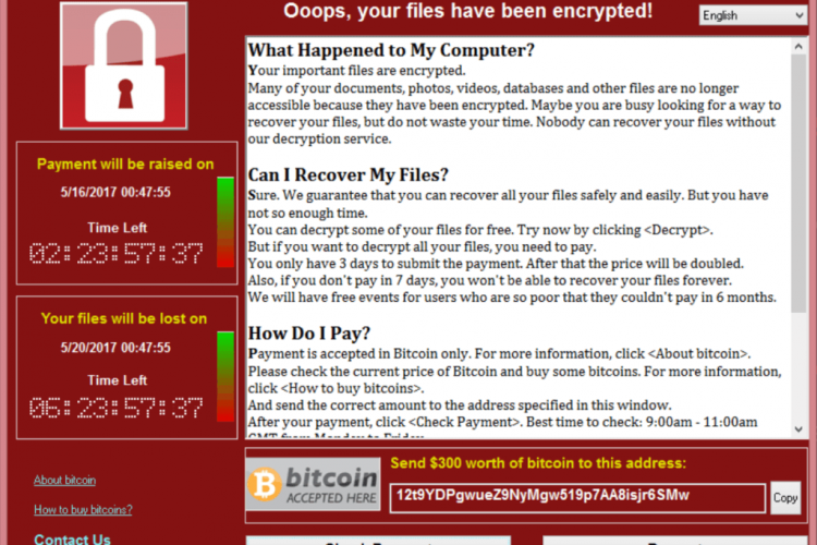 Allerta Virus “WannaCry”